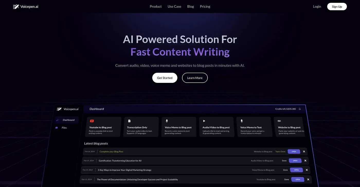 Screenshot of Voice Pen AI