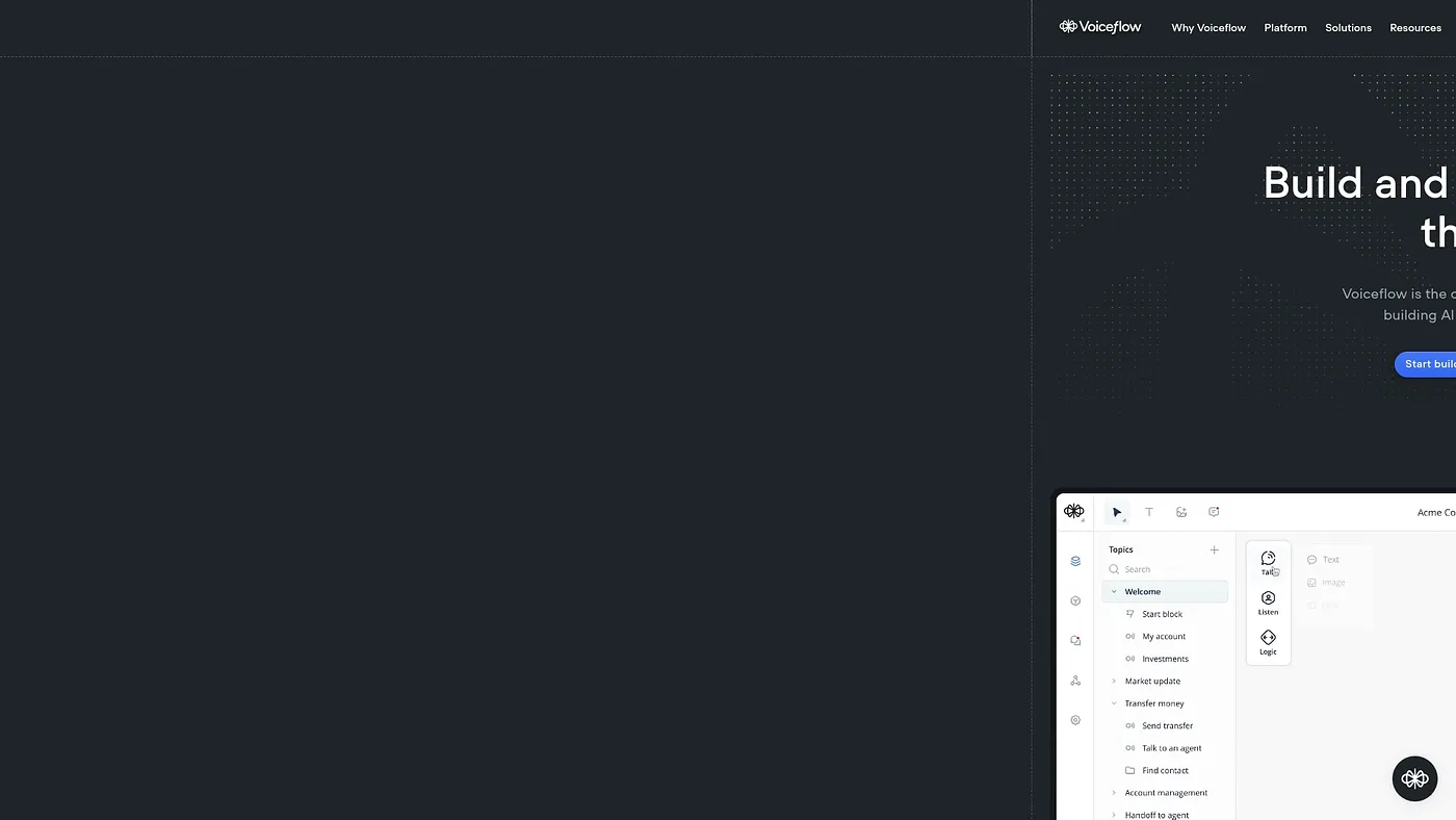 Screenshot of Voiceflow