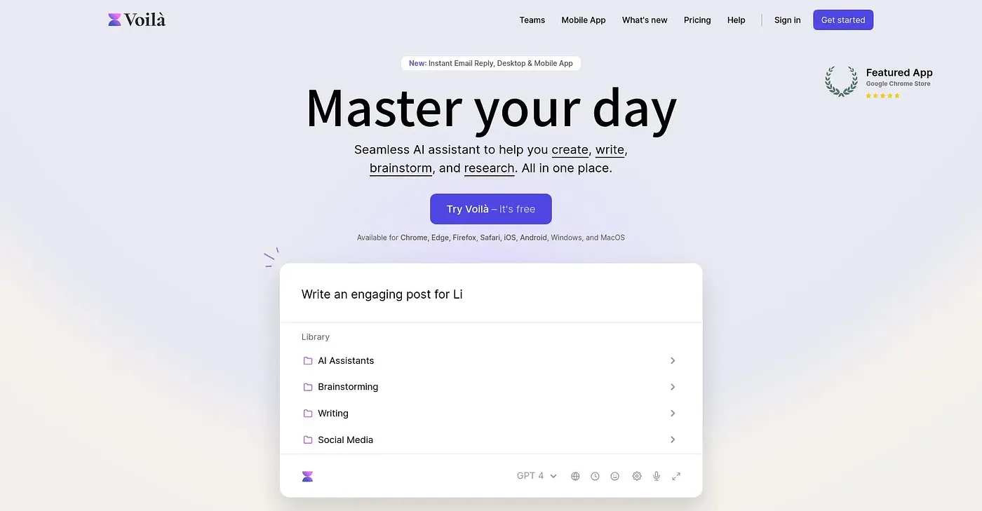Screenshot of Voila AI