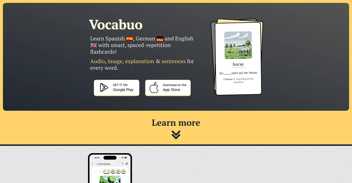 Screenshot of Vokabeln