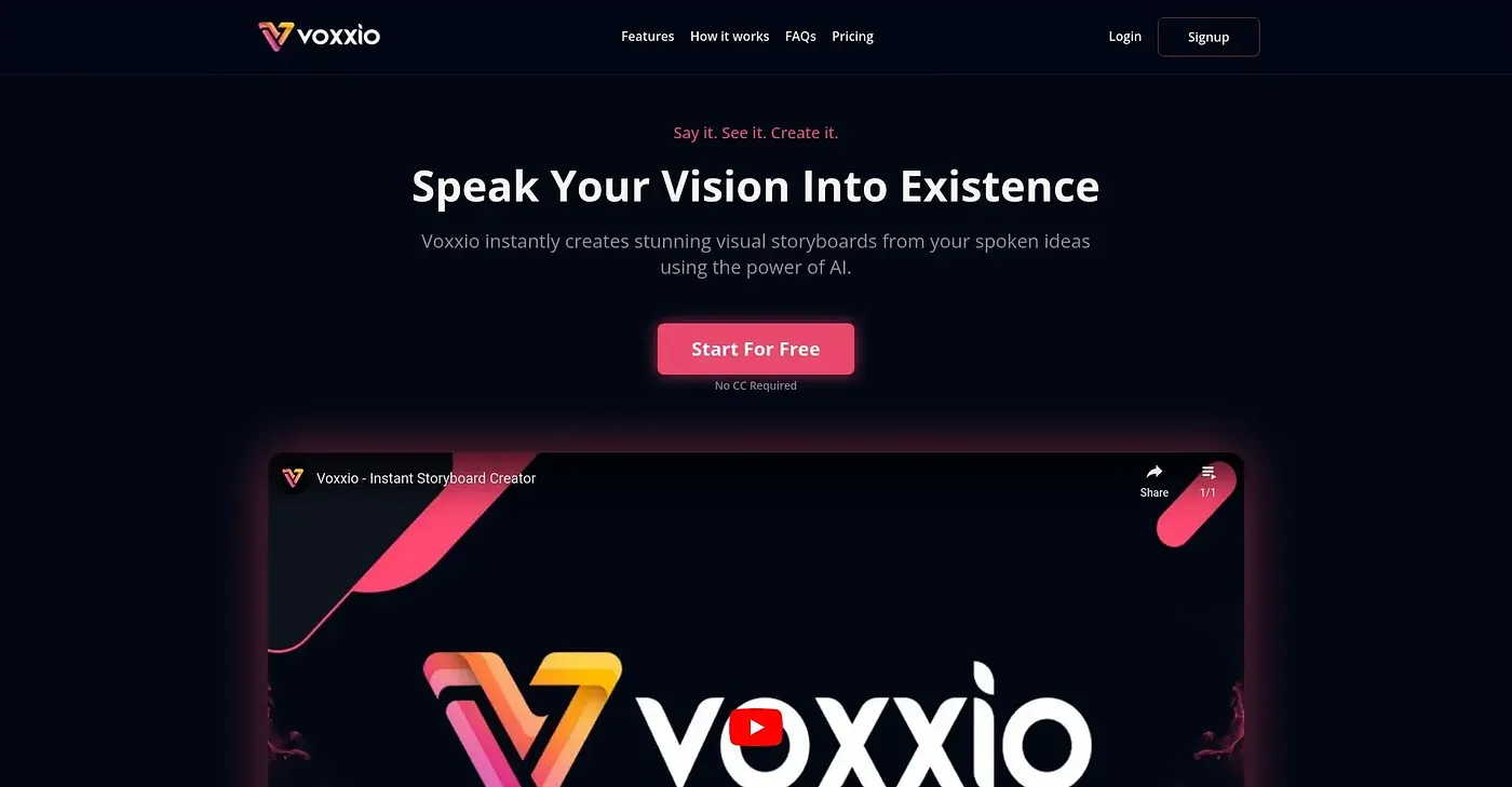 Screenshot of Voxxio