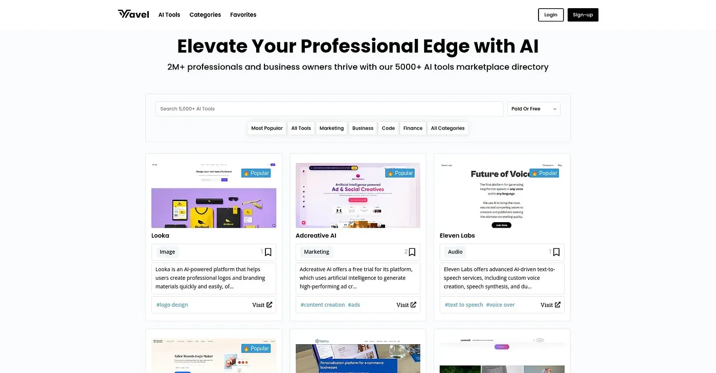 Screenshot of Wavel