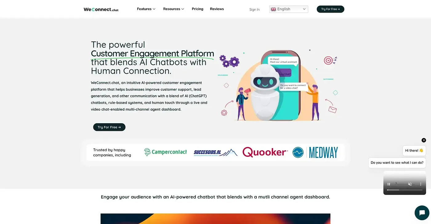 Screenshot of WeConnect