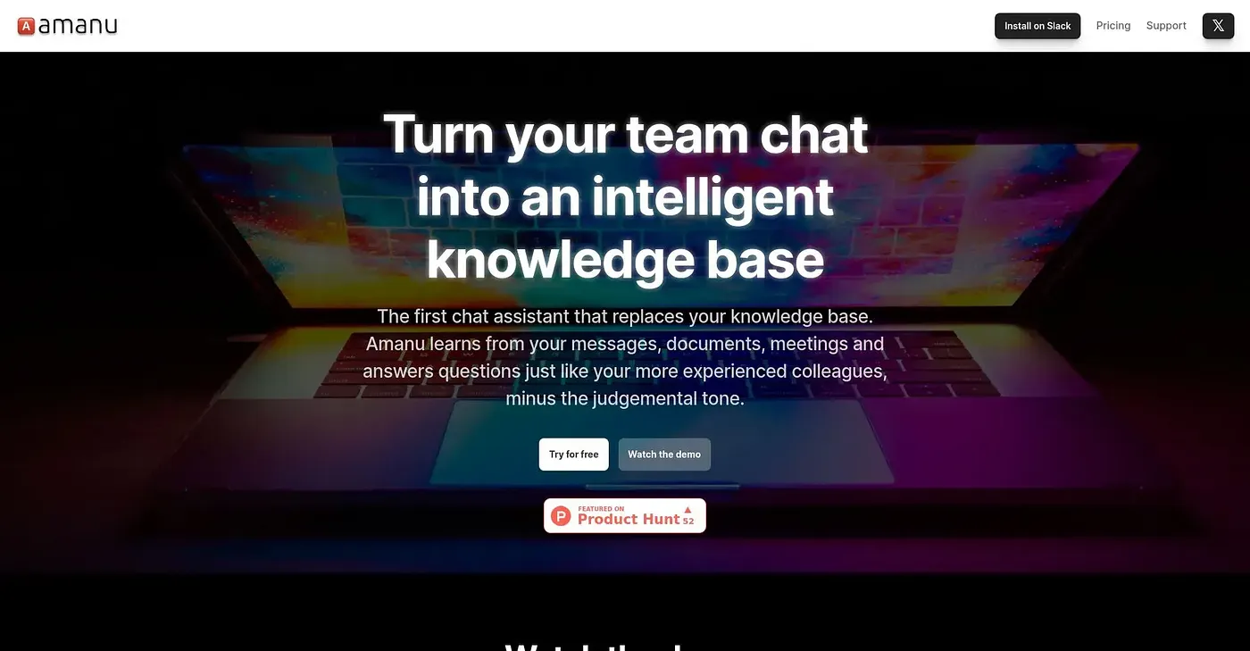 Screenshot of Amanu AI