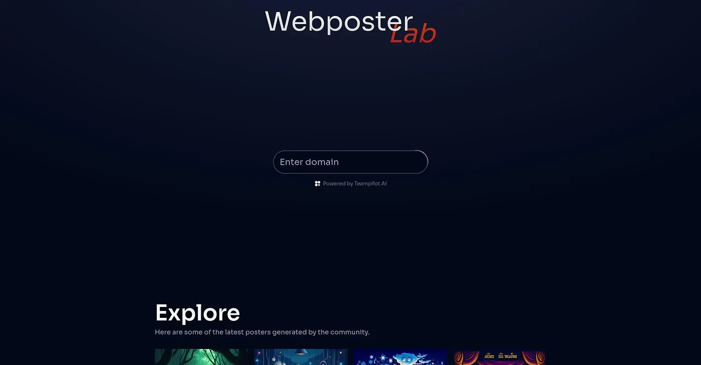 Screenshot of Web Poster Lab