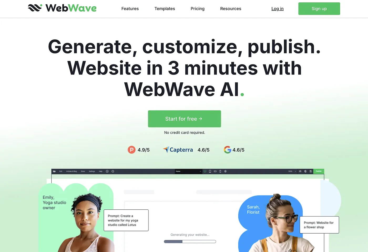 Screenshot of WebWave