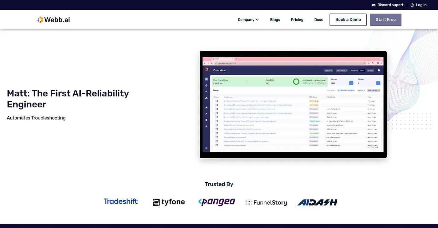 Screenshot of Webb.ai