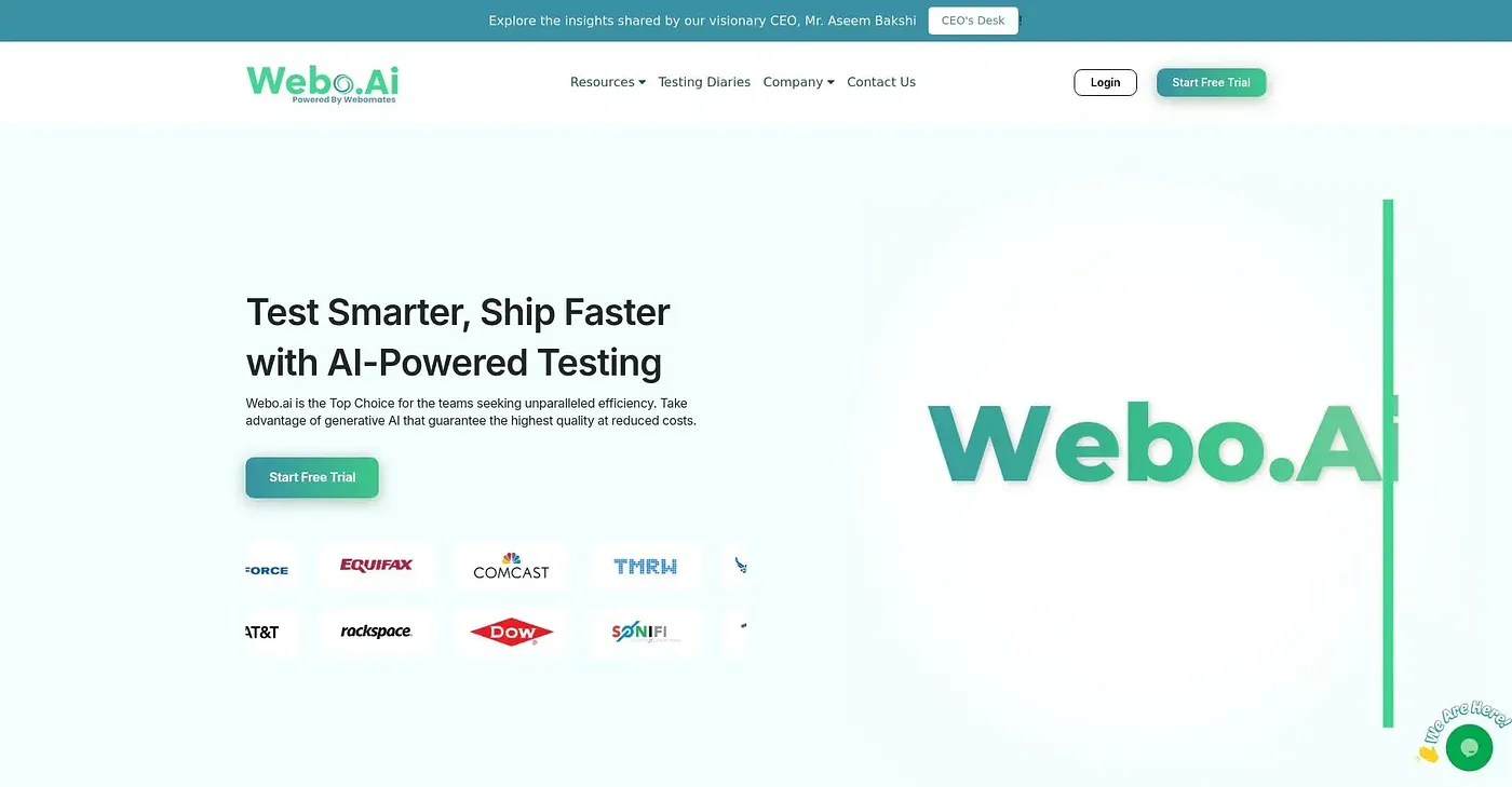 Screenshot of Webo.AI