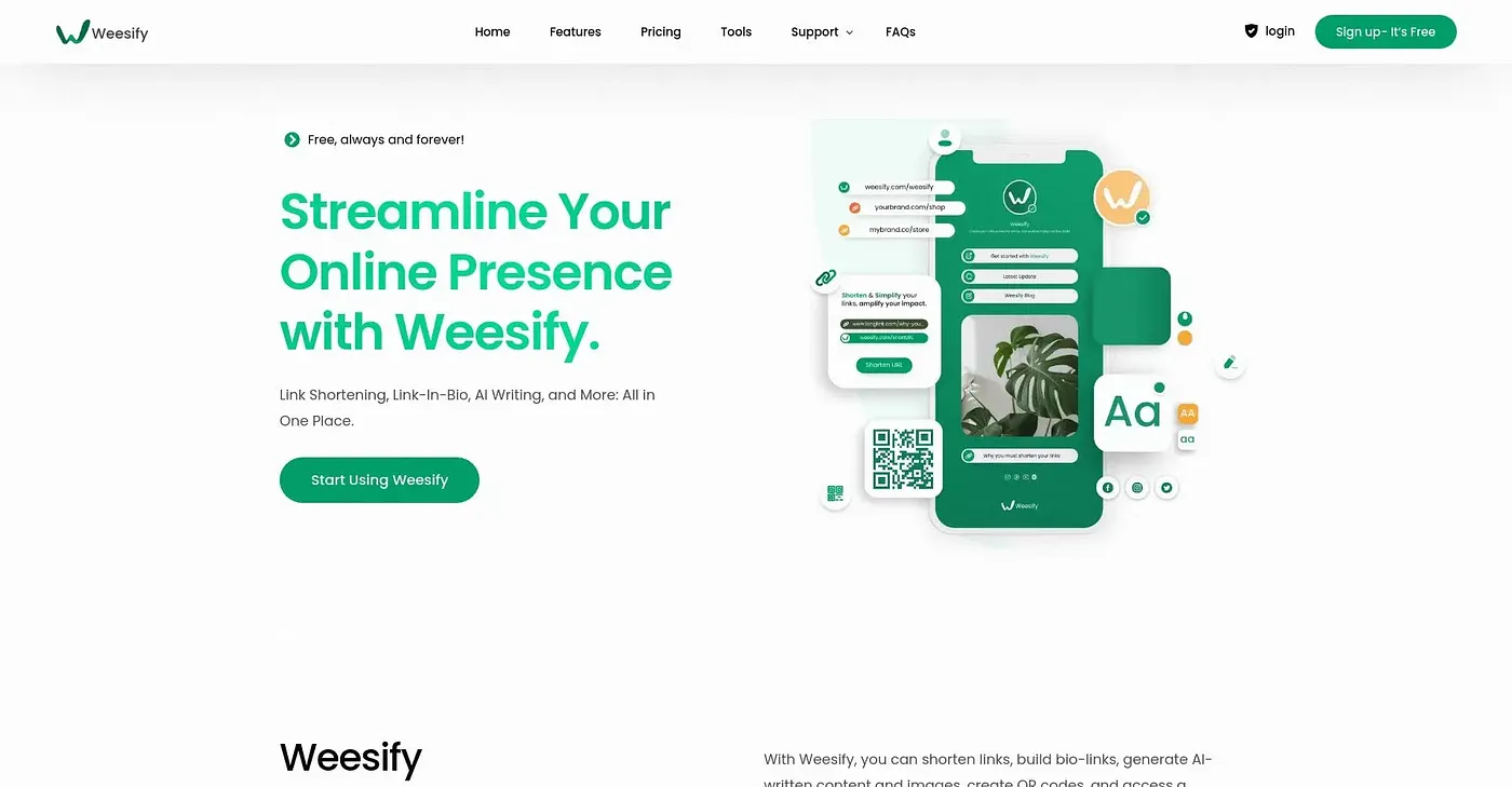 Screenshot of Weesify
