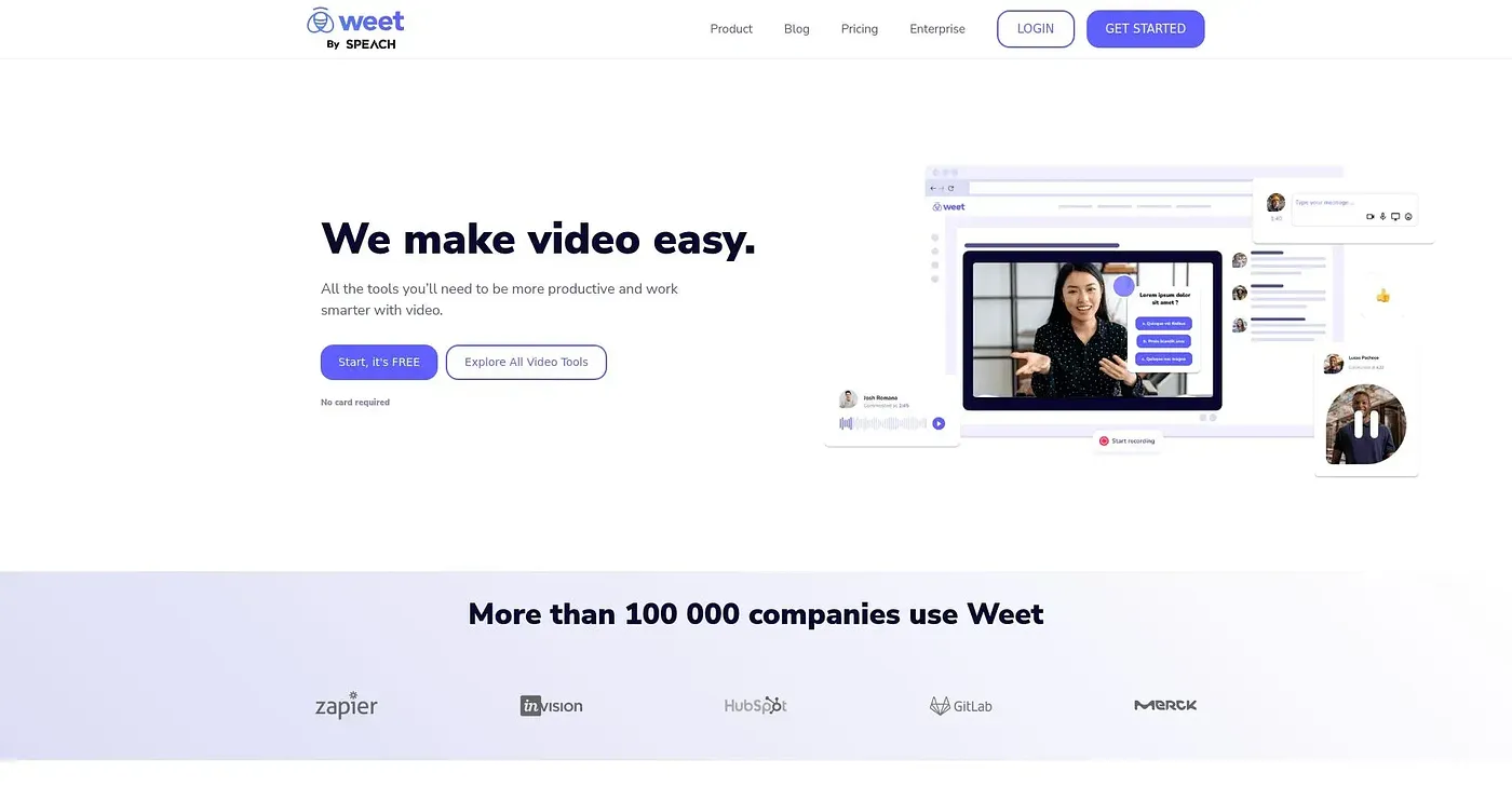 Screenshot of Weet