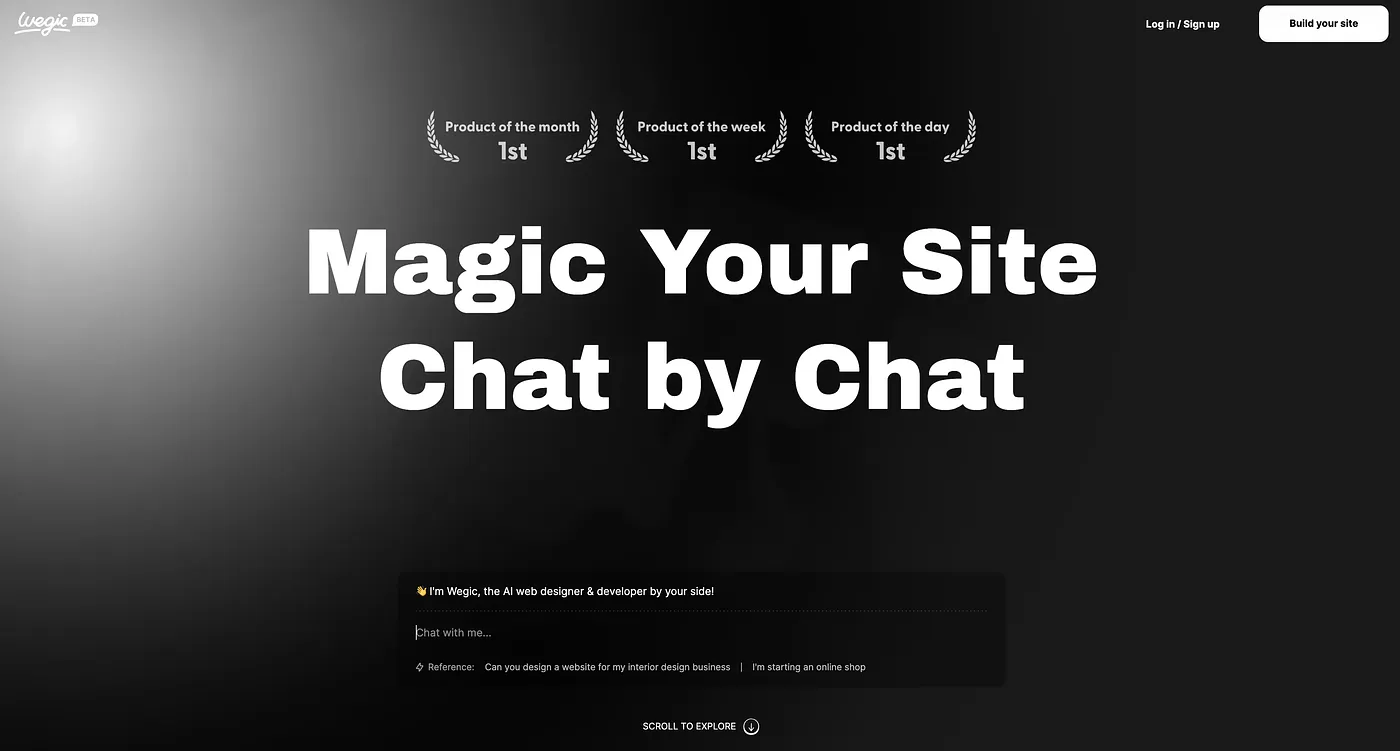 Screenshot of Wegic AI