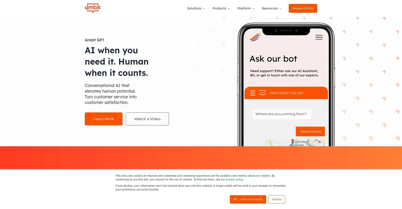 Screenshot of Ambit AI