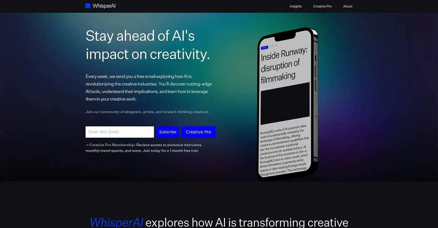 Screenshot of Whisper AI