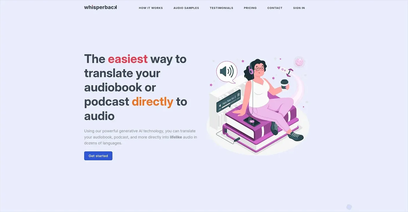 Screenshot of Whisper Back