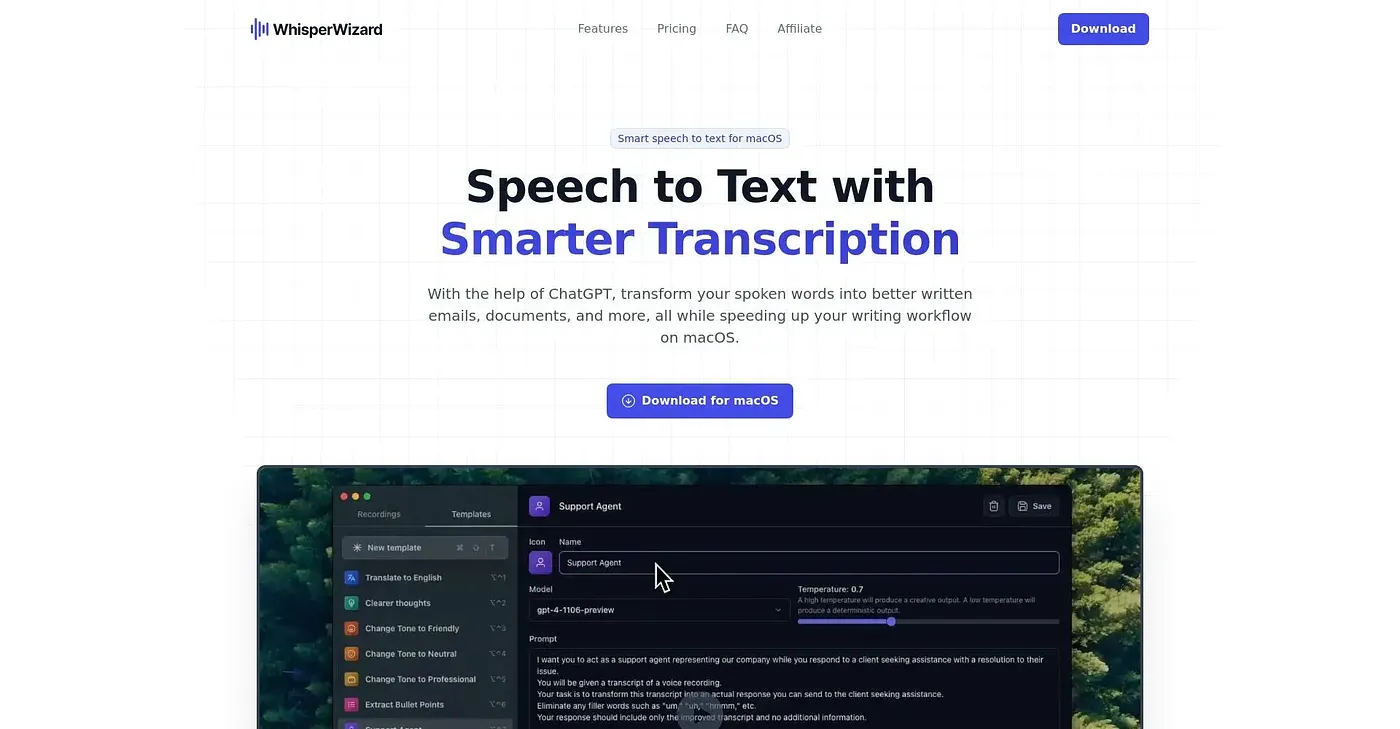 Screenshot of Whisper Wizard
