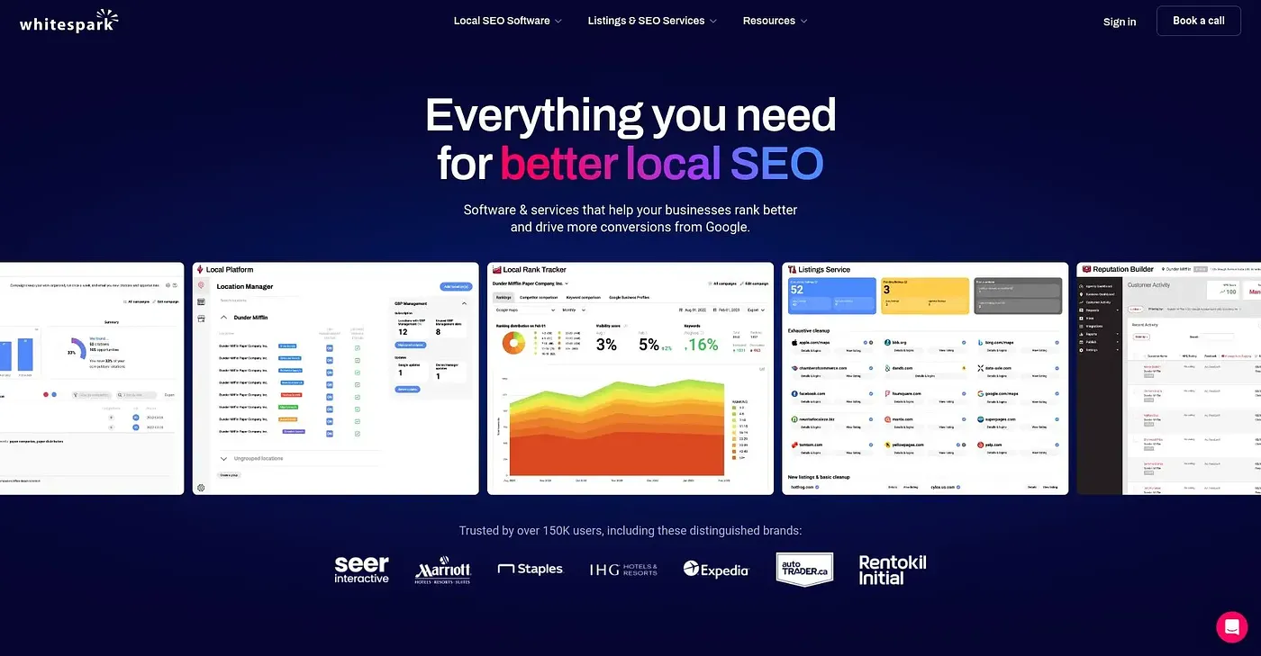 Screenshot of Whitespark