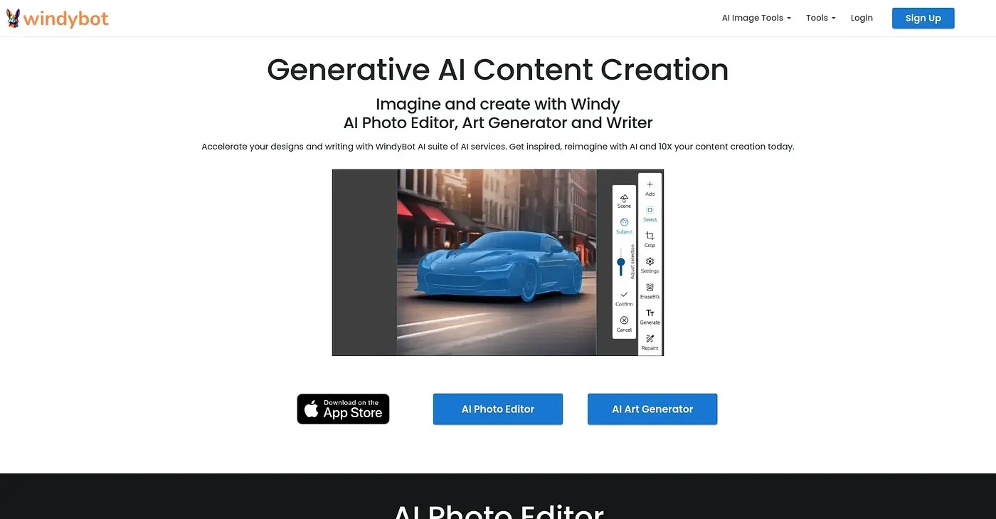 Screenshot of Windy Bot