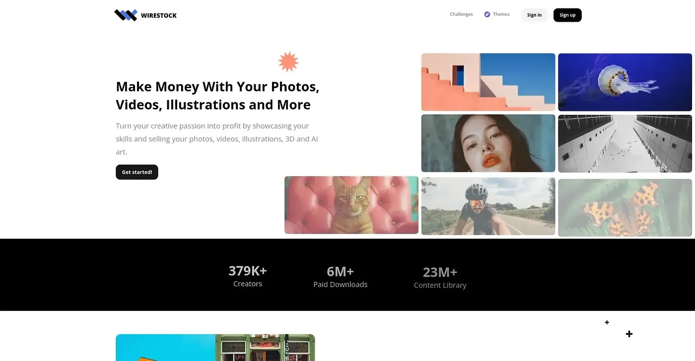 Screenshot of Wirestock