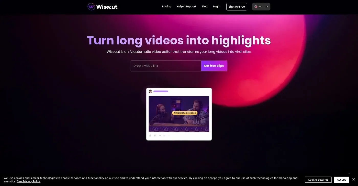 Screenshot of Wisecut