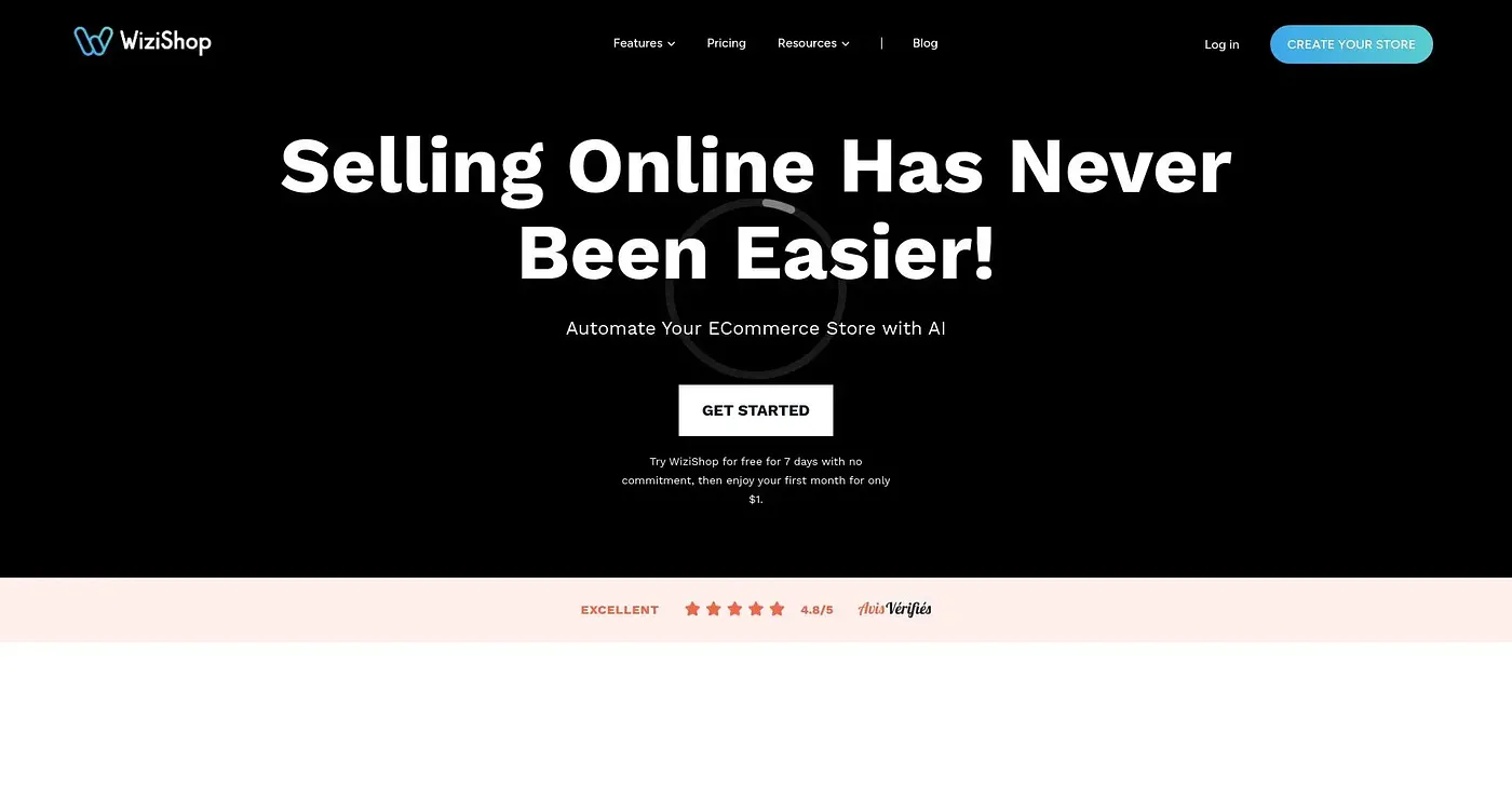 Screenshot of Wizishop