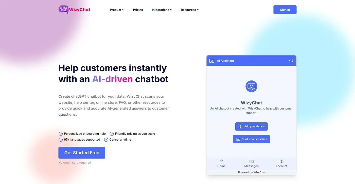 Screenshot of Wizy