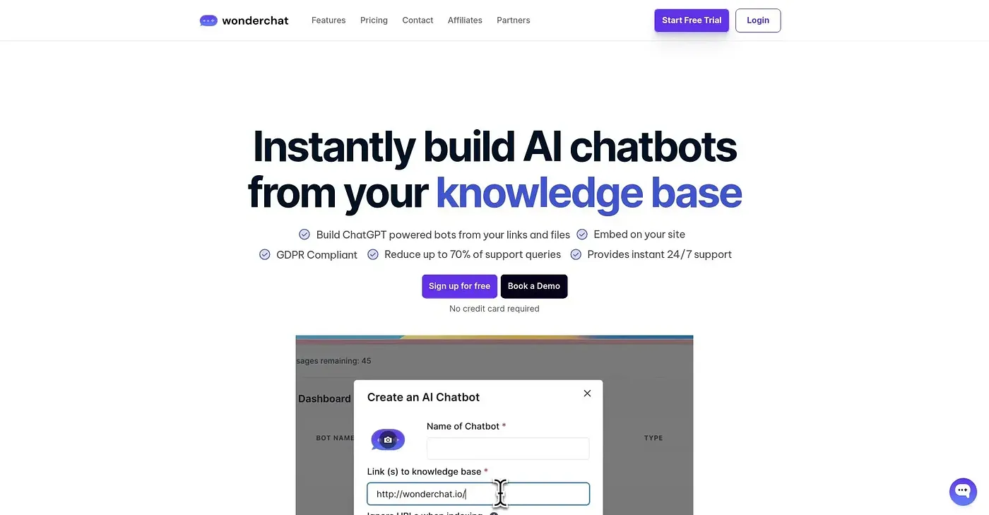 Screenshot of Wonder Chat