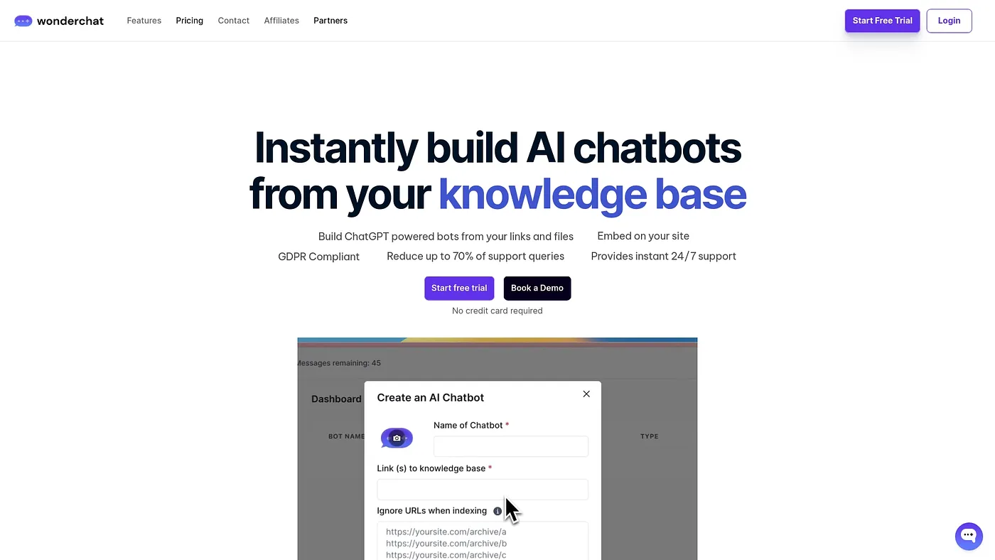 Screenshot of WonderChat