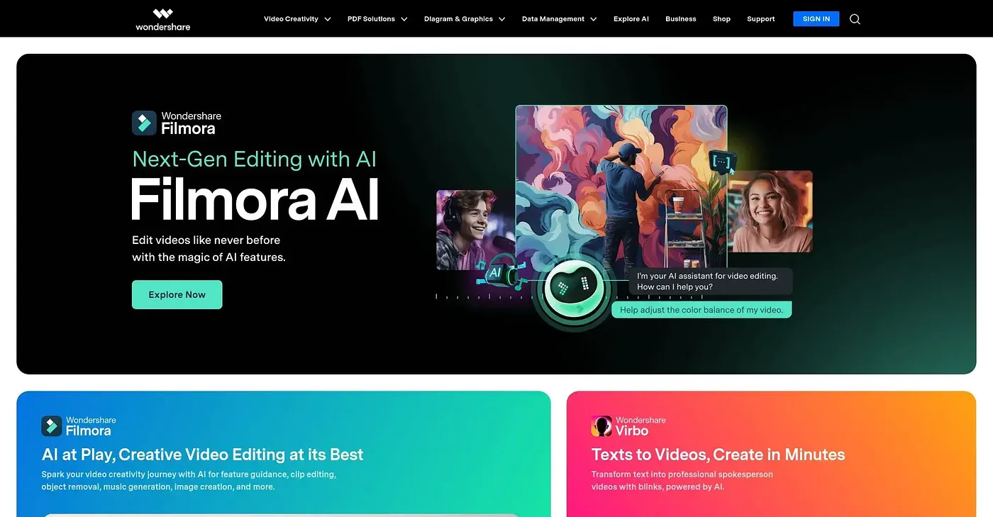Screenshot of Wondershare