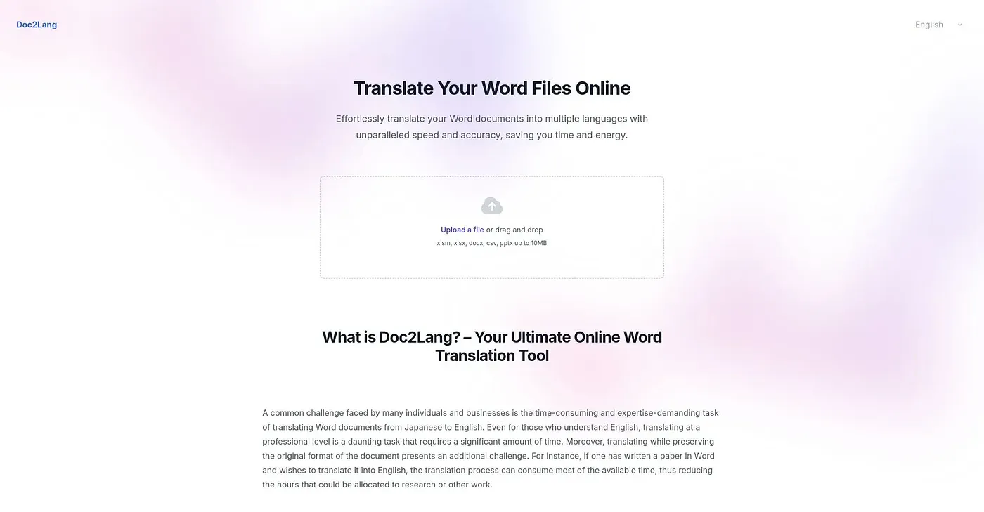 Screenshot of Word Translate