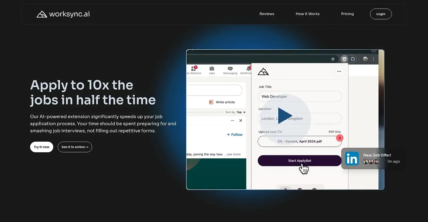 Screenshot of WorkSync AI