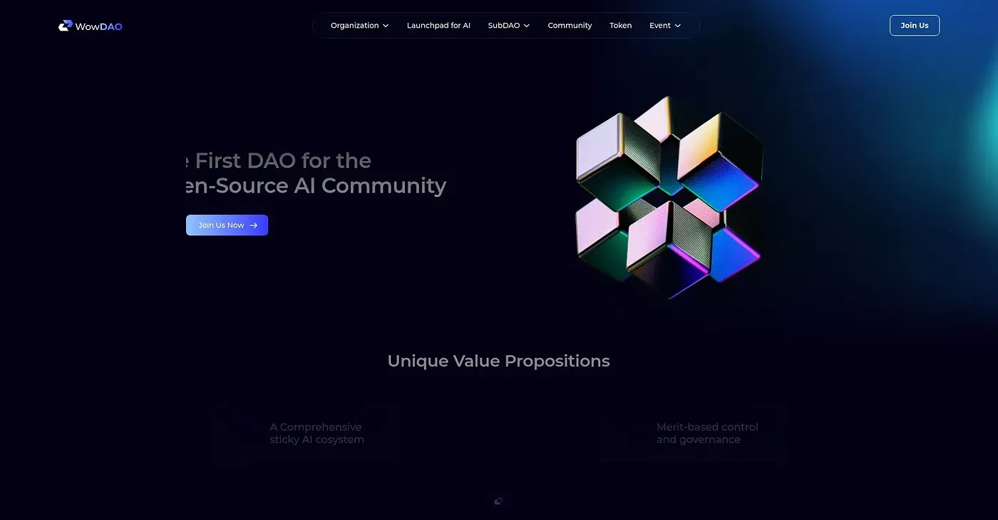 Screenshot of WowDAO