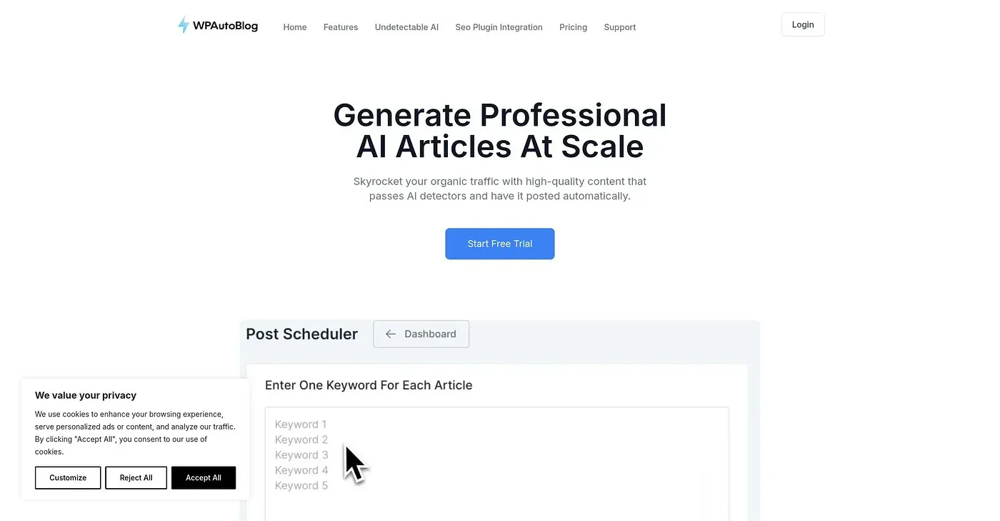 Screenshot of Wp Autoblog