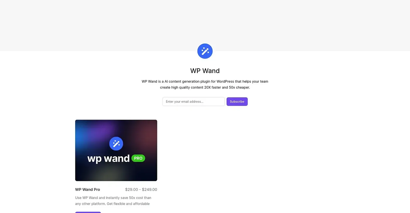 Screenshot of Wp Wand