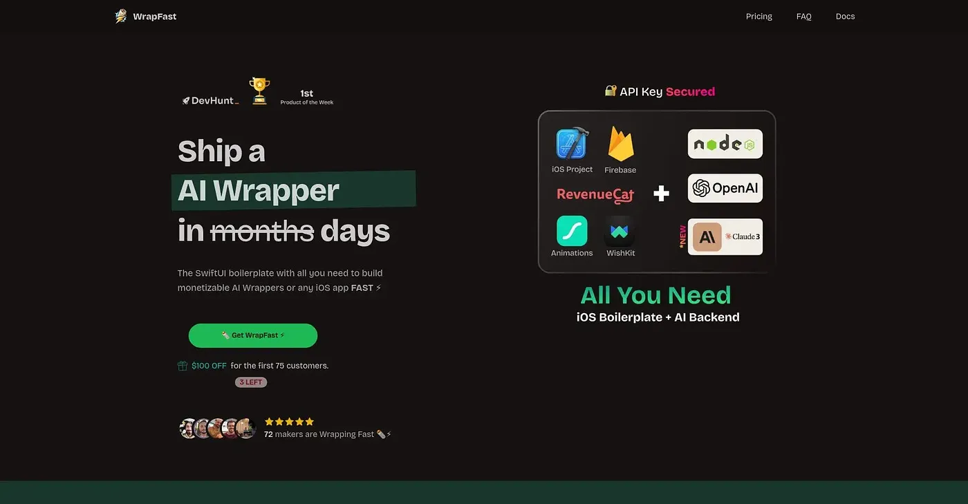 Screenshot of WrapFast