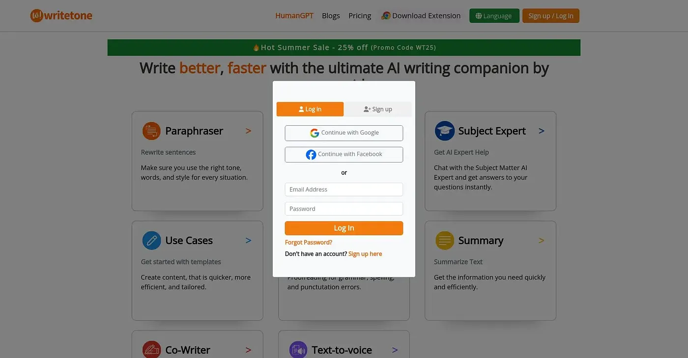 Screenshot of Write Tone