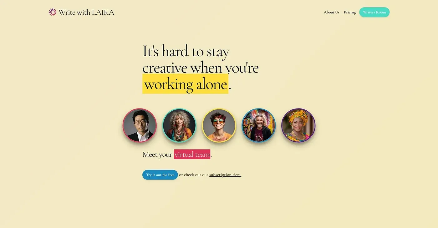 Screenshot of Write With Laika