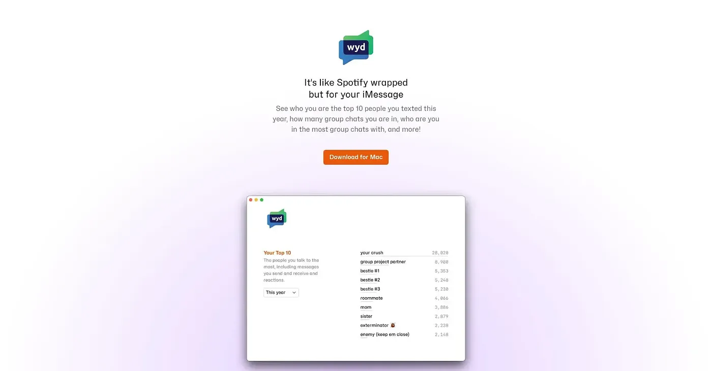 Screenshot of Wyd