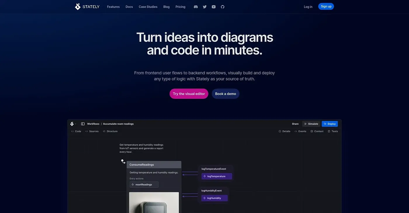 Screenshot of XState