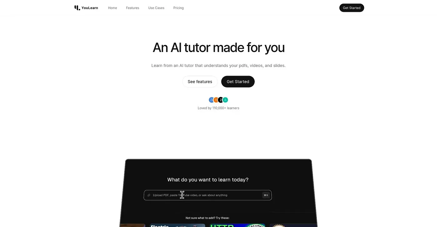 Screenshot of Youlearn AI