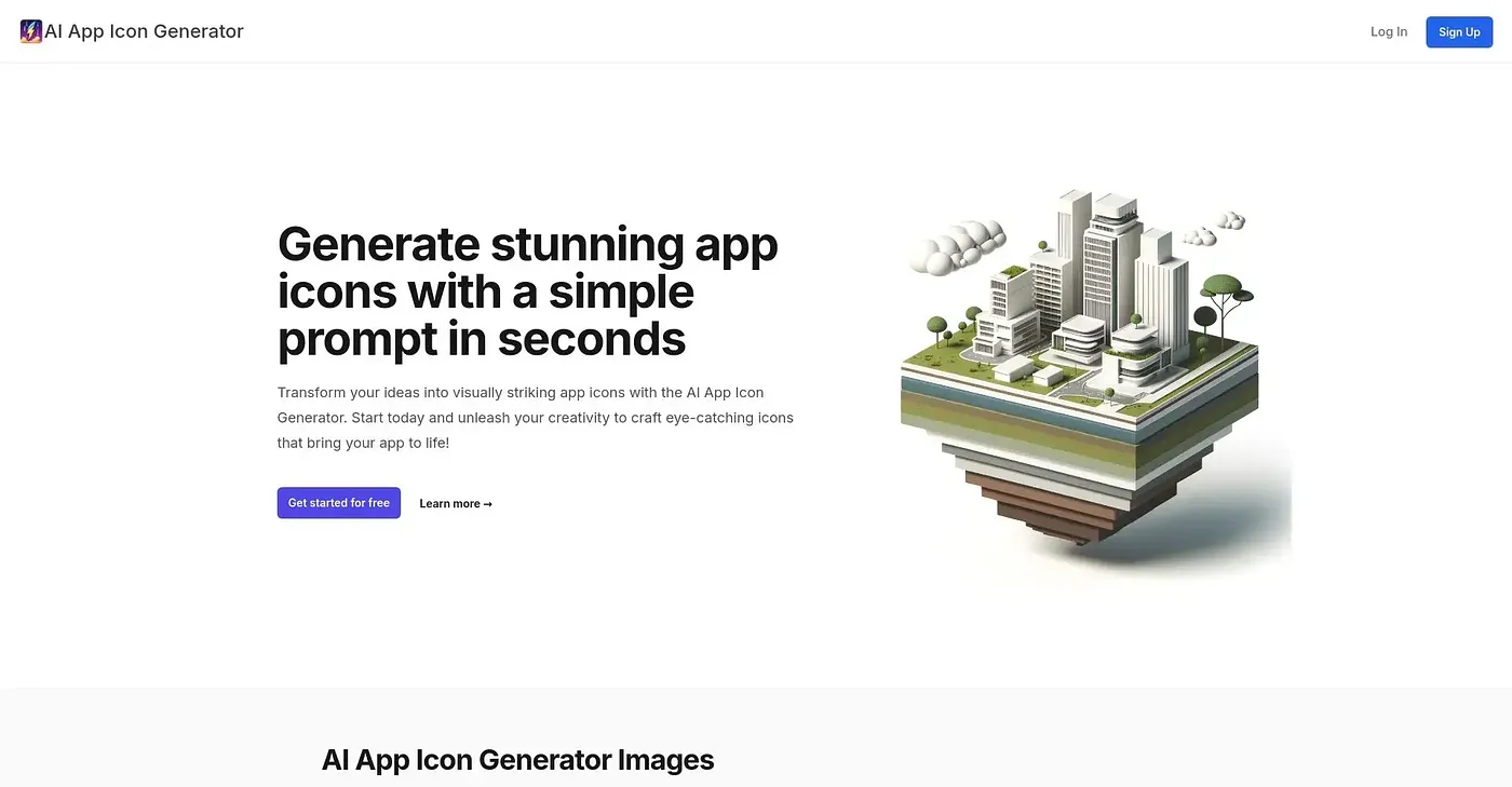 Screenshot of AI App Icon Generator