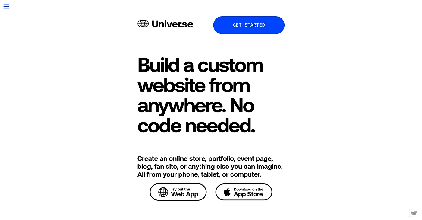 Screenshot of Univer