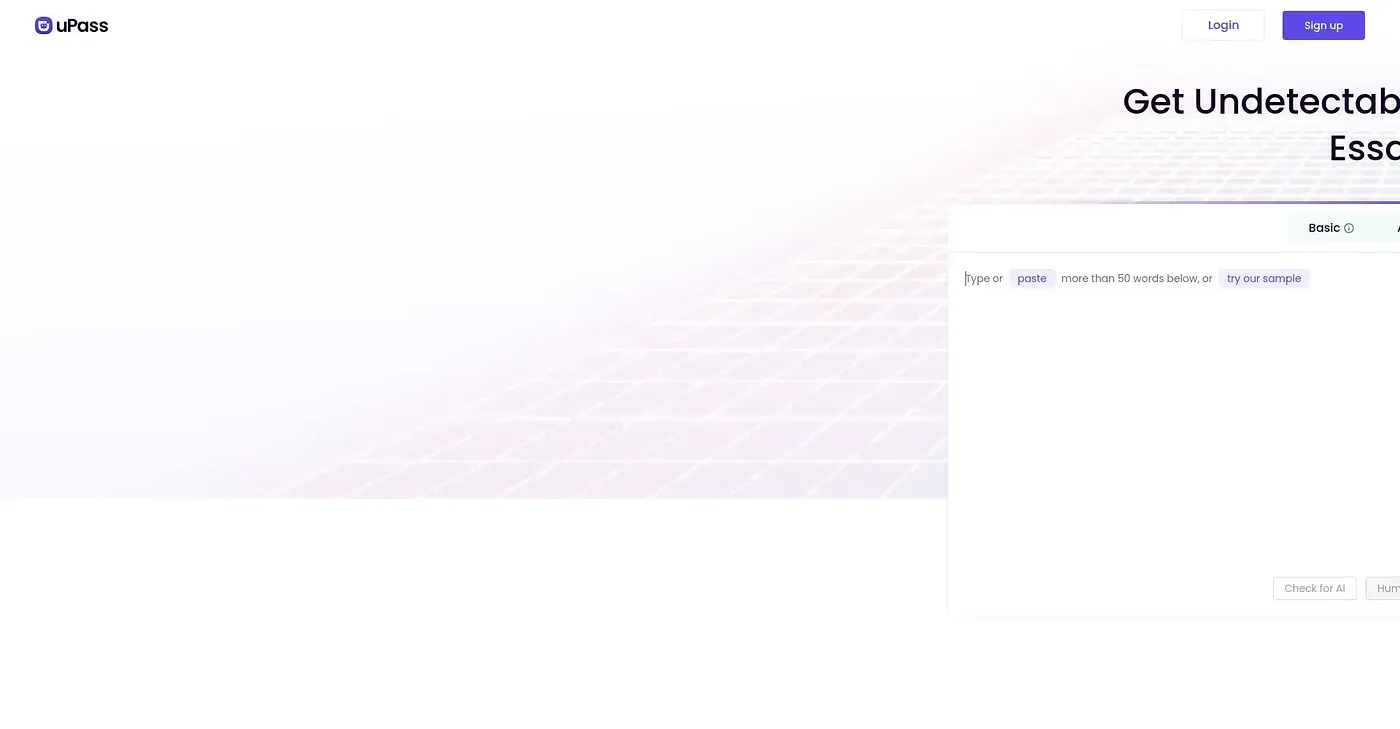 Screenshot of Upass AI
