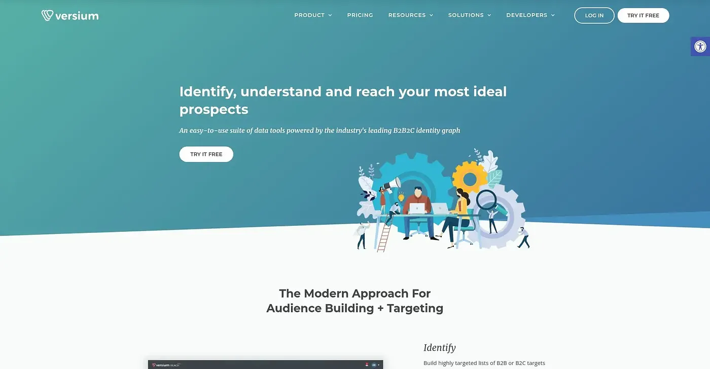 Screenshot of VERSIUM