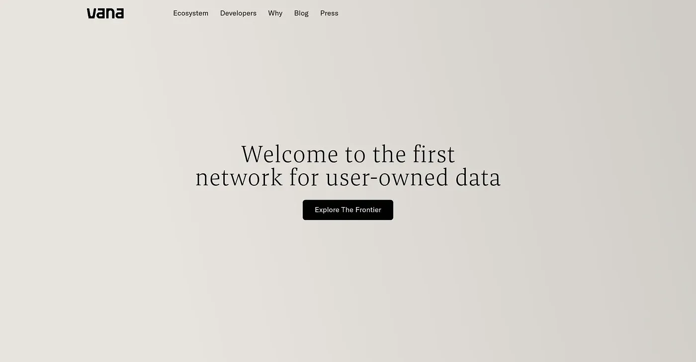 Screenshot of Vana