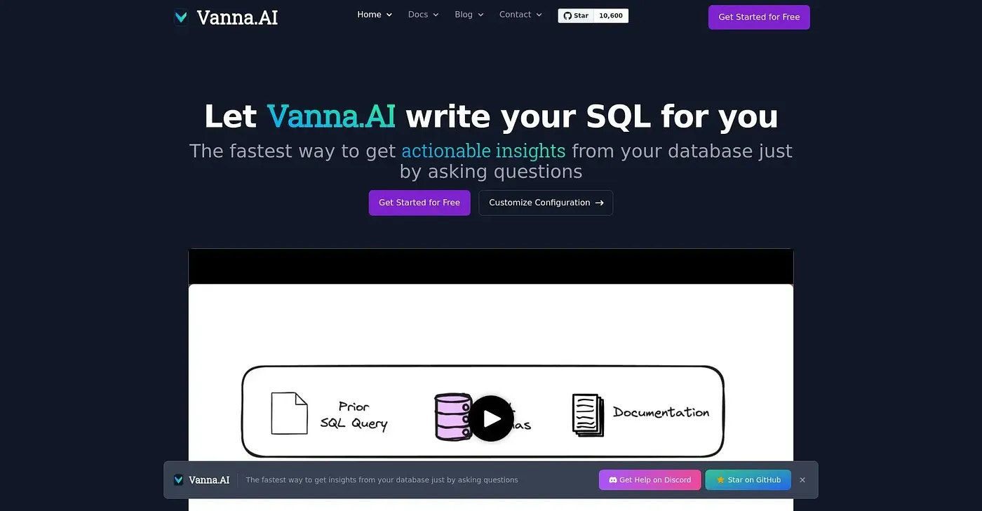 Screenshot of Vanna