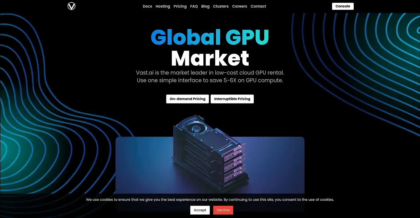 Screenshot of Vast.ai
