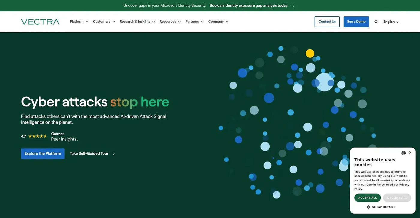 Screenshot of Vectra