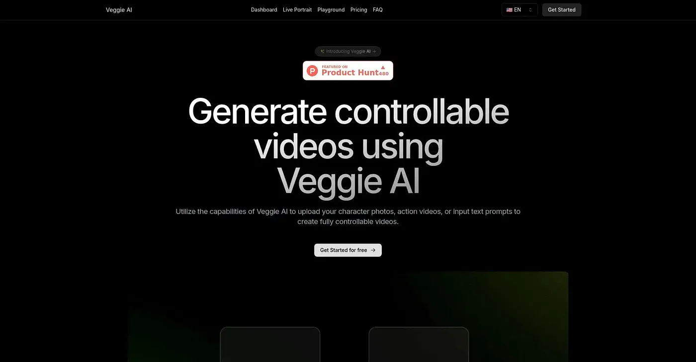 Screenshot of Veggie AI