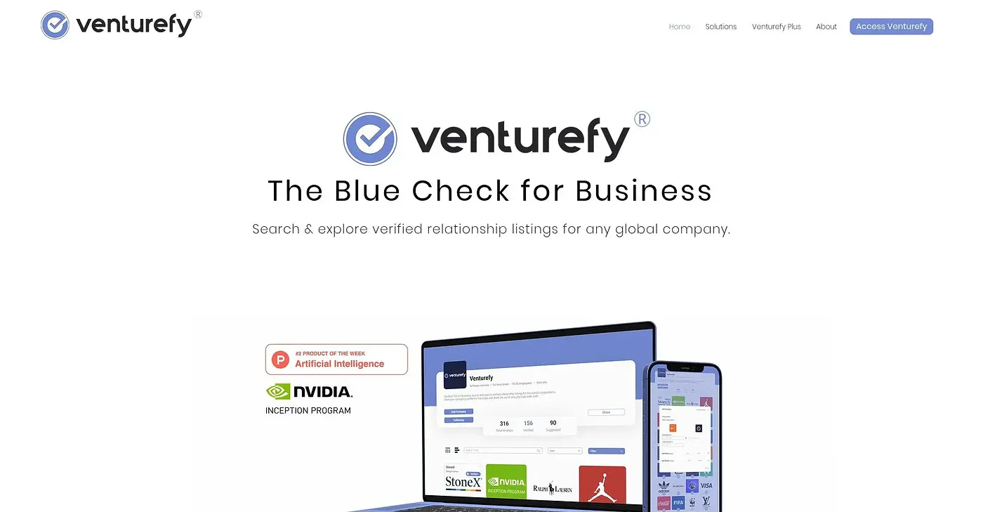 Screenshot of Venturefy