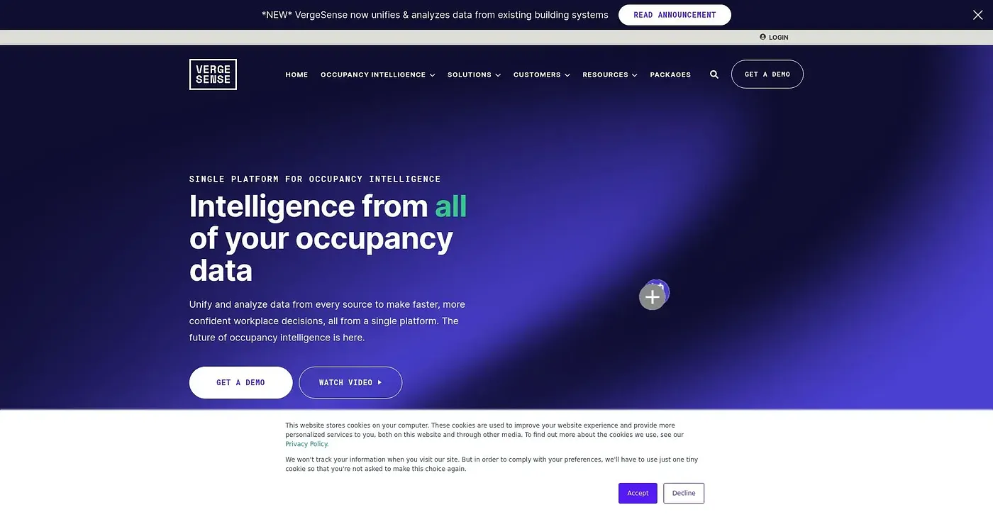 Screenshot of VergeSense